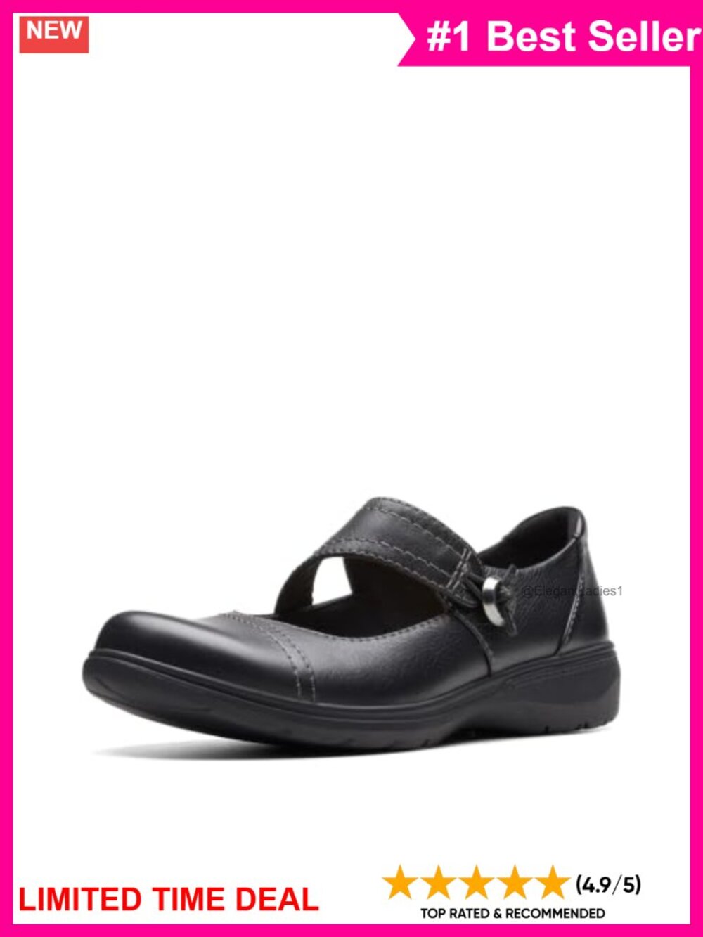 Nubuck Leather Mary Jane Flats Comfort Strap Closed Toe Everyday Shoe